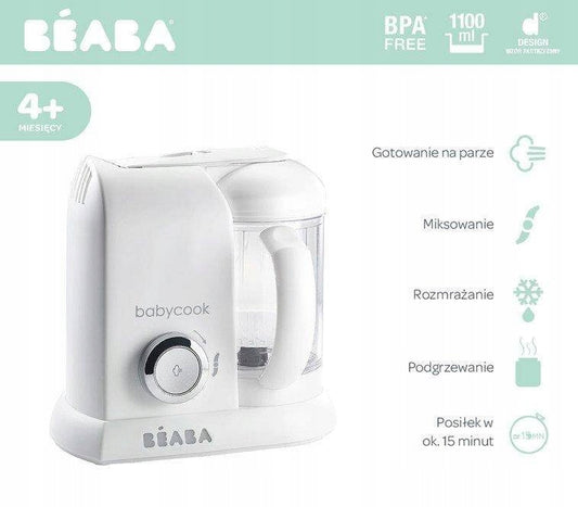 BEABA Babycook Robot de cocina 4 en 1 vaporera y batidora