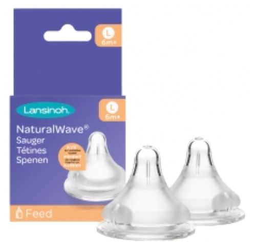LANSINOH NaturalWave smoczki do butelki 6m+