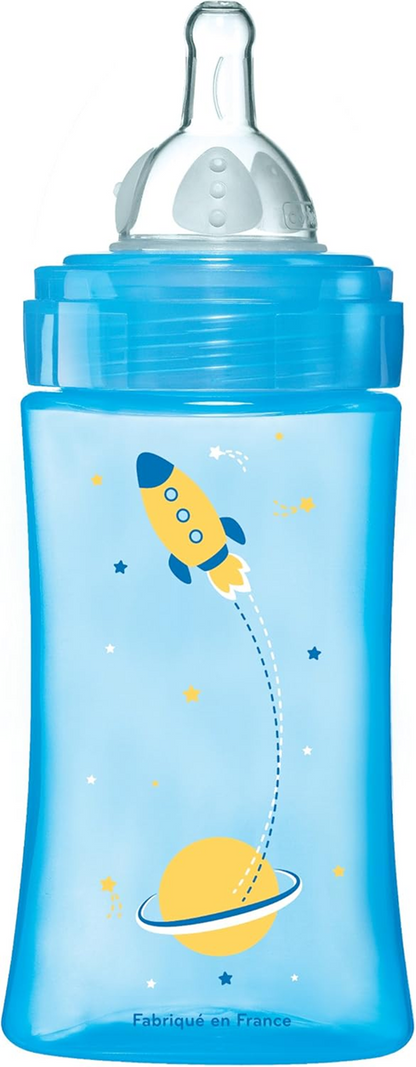 DODIE cumisüveg 270 ml, 2-es méretű közepes folyású cumi, 0–6 hónap, NYÚL