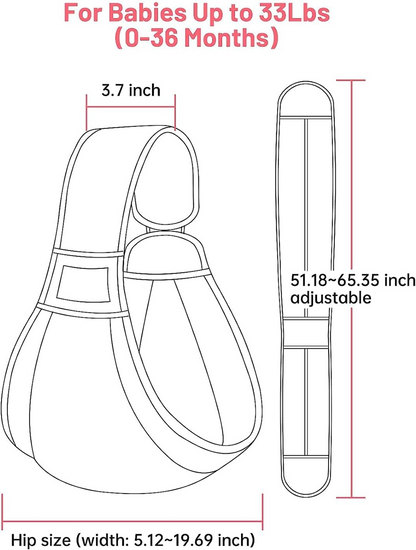 MUMGAROO hordozóöv / hordozókendő 15 kg-ig