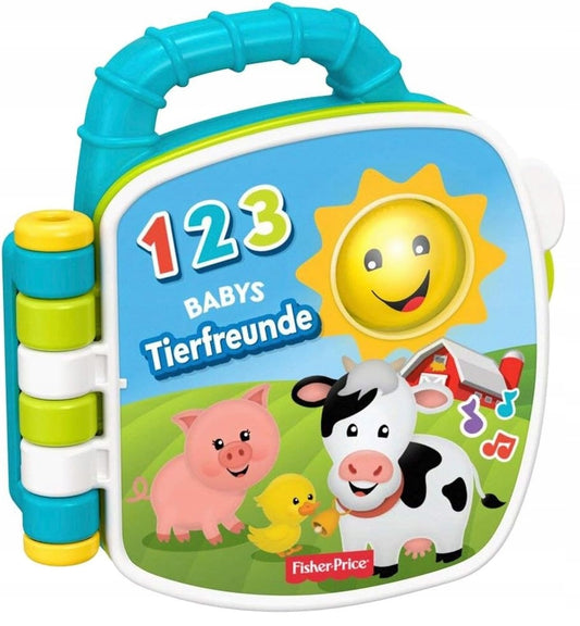 FISHER-PRICE GFP29 elektroniczna książeczka sensoryczna JĘZYK NIEMIECKI