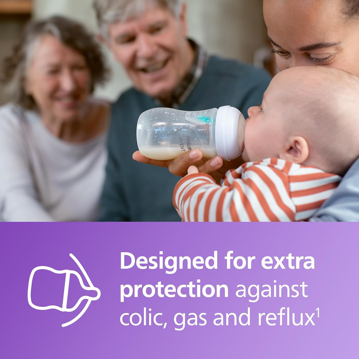 PHILIPS AVENT Natural RESPONSE AIRFREE VENT szett cumisüveg 260 ml 2 db + cumi