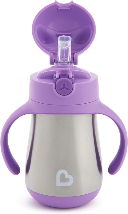 MUNCHKIN Cool Cat tasse anti-fuite avec paille EN ACIER 237 ml