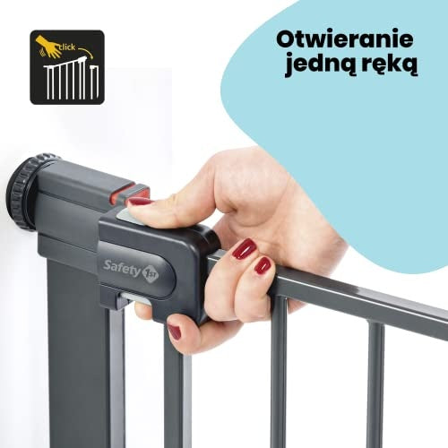 Safety 1st Easy Close Metal bramka rozporowa 73-80 cm czarna