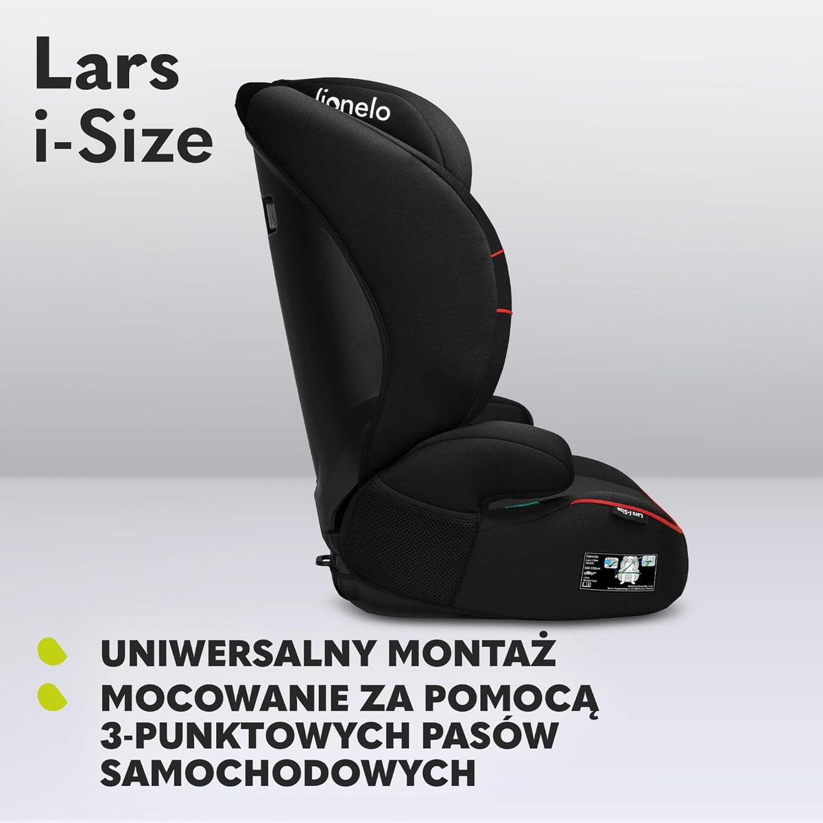 LIONELO Lars i-Size fotelik samochodowy gr.2 i 3