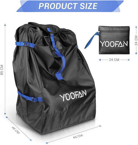YOOFAN transporttaske til flyrejser til barnevogn og autostol 85x45x45 RYGSÆK