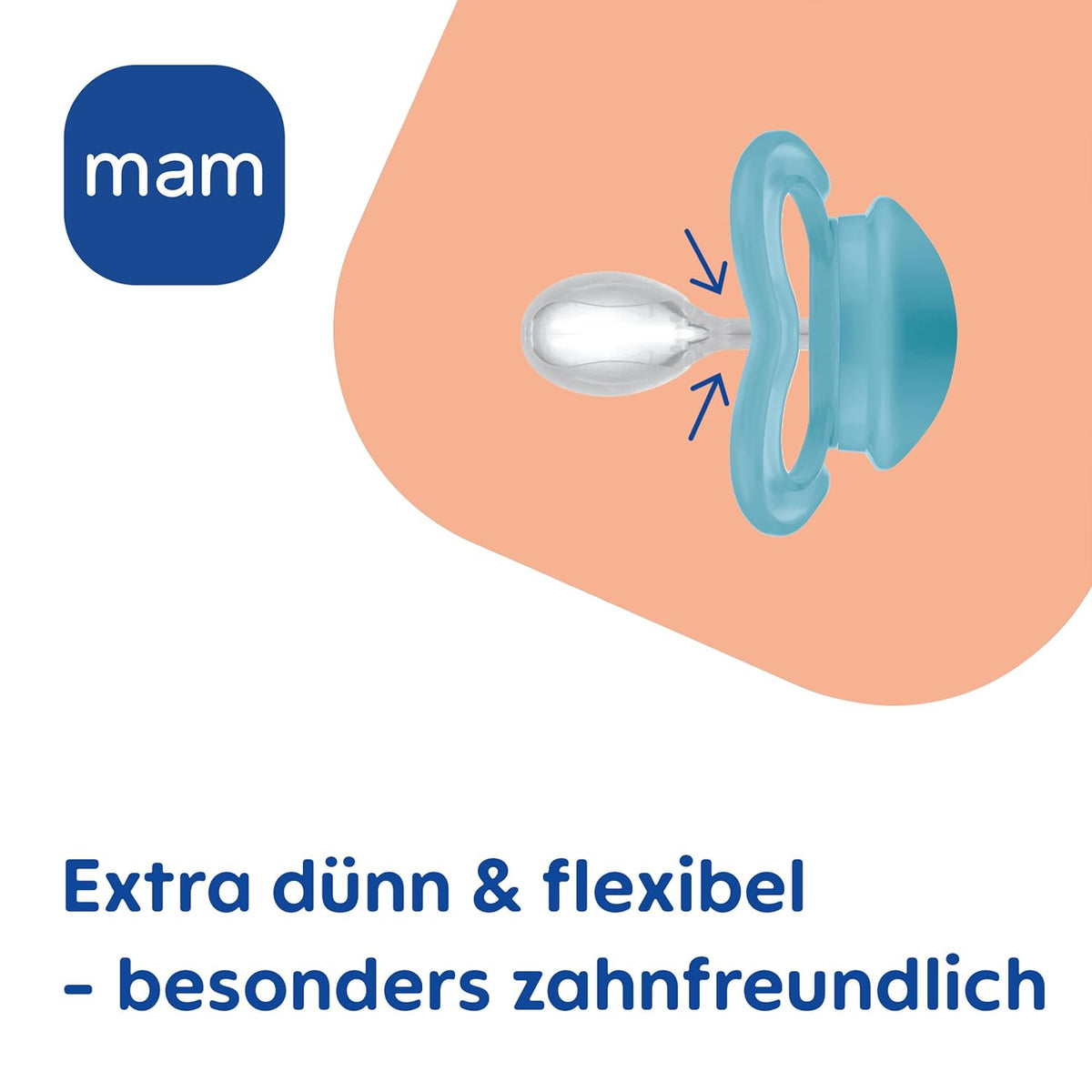 MAM Original smoczek uspokajający silikonowy x4 16m+ extra dünn & flexibel, besonders zahnfreundlich