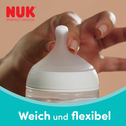 NUK Perfect Match butelki antykolkowe 260 ml 3m+ x4 – nowy – zdjęcie 3