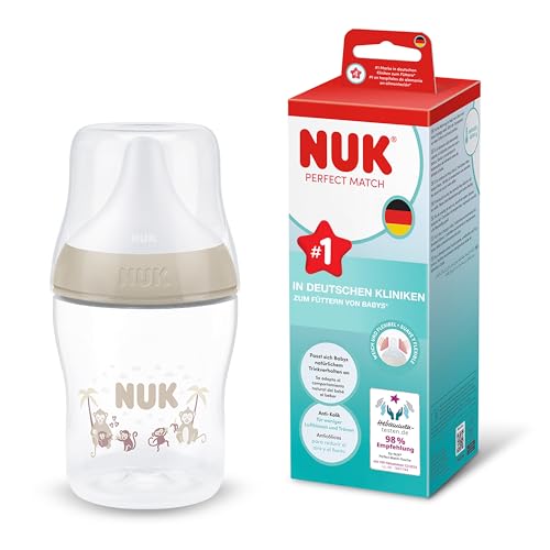 Biberón anticólicos NUK Perfect Match de 150 ml, a partir de 0 meses. Mono