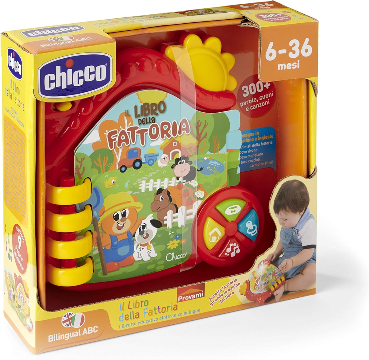 CHICCO Elektronikus farm könyv oktatókönyv ANGOL és OLASZ nyelven