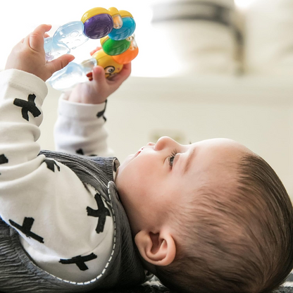BABY EINSTEIN anneau de dentition réfrigérant et massant avec hochet CHENILLE 3 m+