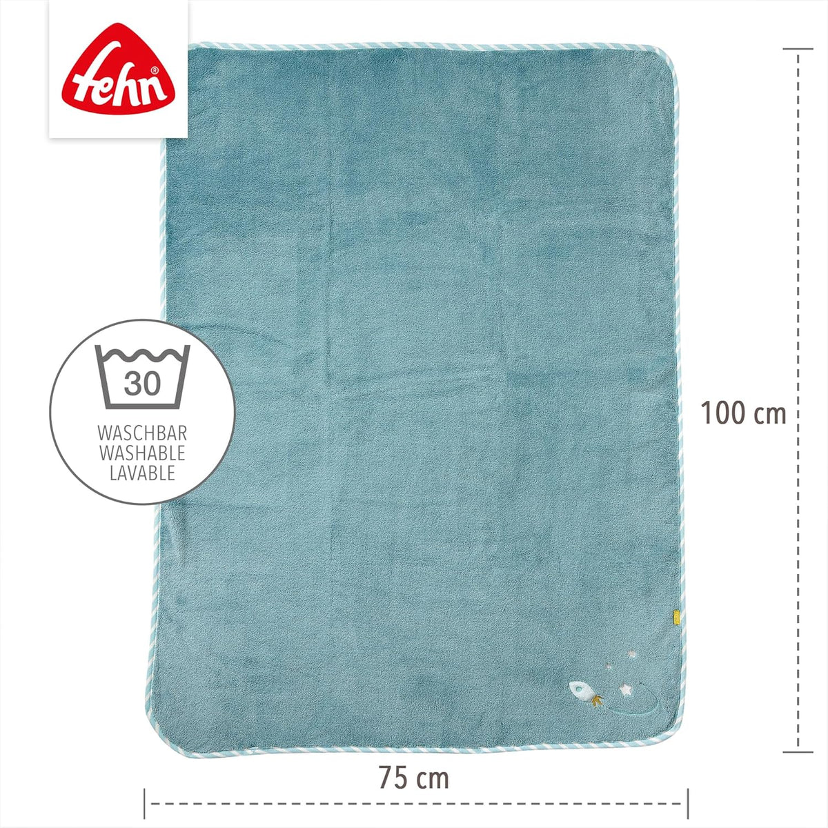 FEHN Μικρό Κάστρο βρεφική κουβέρτα 75x100 cm με κουδουνίστρα