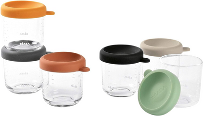 BEABA üveg ételtároló edények 6 x 250 ml