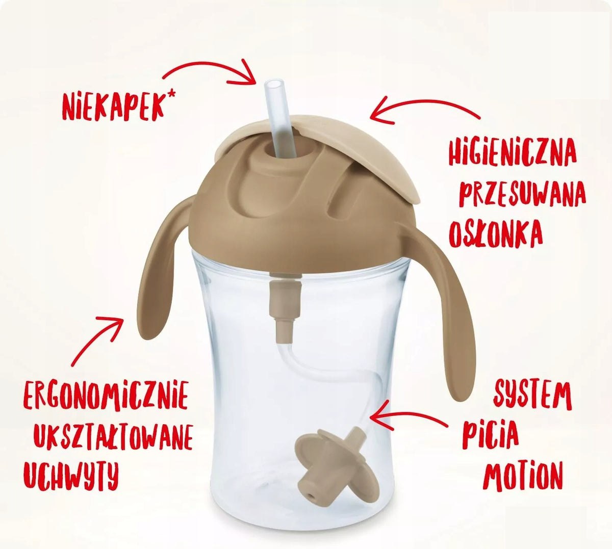 NUK Motion Cup ANTISCURGERI cu pai flexibil 8 m+