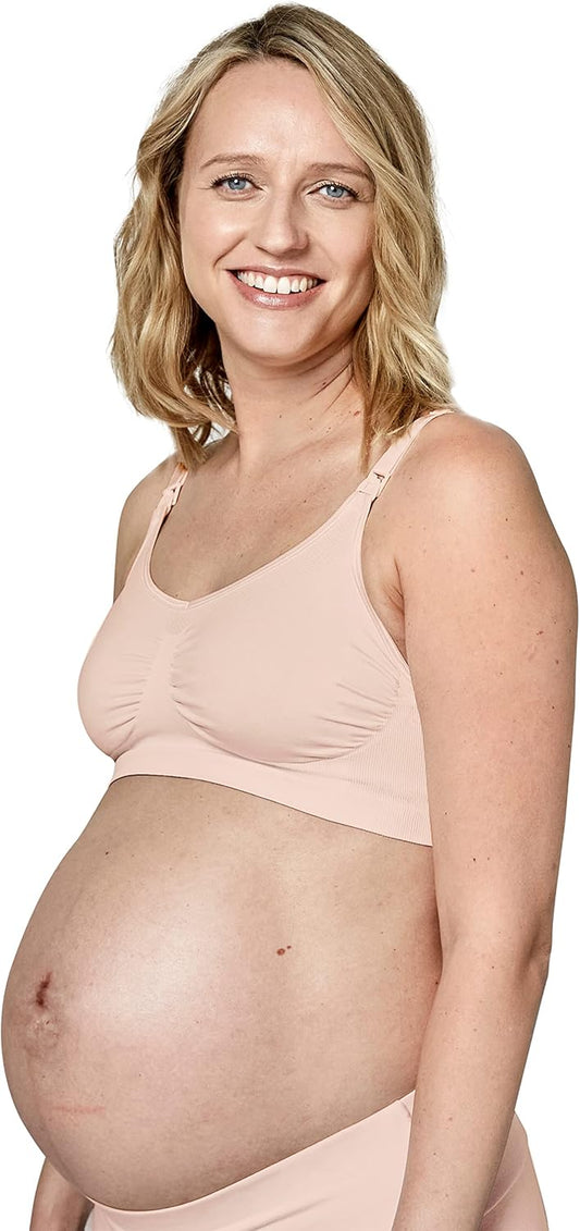 MEDELA KEEP COOL ULTRA biustonosz do karmienia bezszwowy XL, beżowy, bez fiszbin, wygodny dla kobiet w ciąży