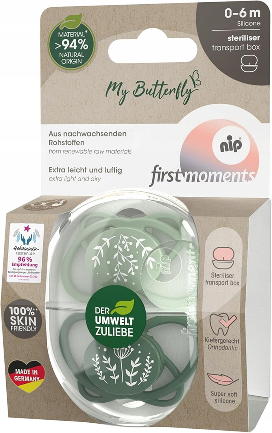 NIP My Butterfly fopspeen kalmerend x2 0-6 mnd