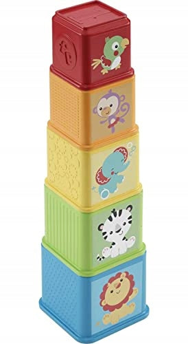 FISHER-PRICE piramidă de stivuire cu animale 5 piese 6m+