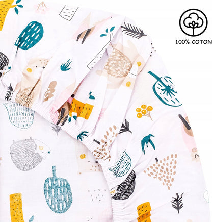LOVELY HIPPO hoeslaken met elastiek x2 + waterdichte mat Next2Me 83X50