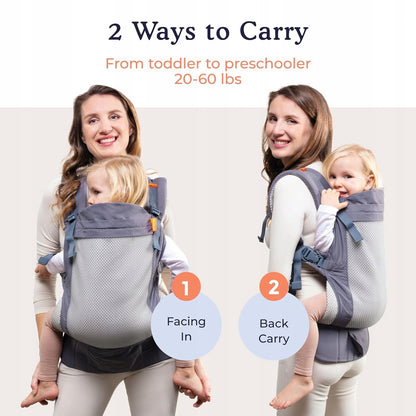 BECO TODDLER draagzak met gesp 9-27kg mesh 3d
