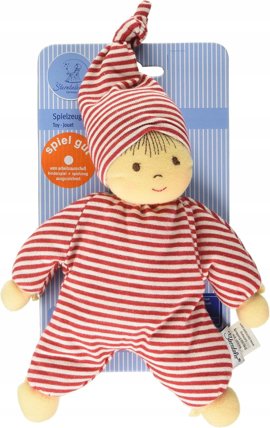STERNTALER knuffelpop Heiko met rammelaar 20 cm