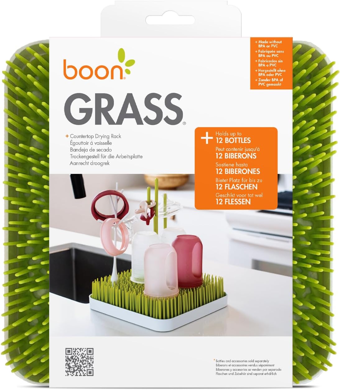 BOON GRASS tørrestativ til flasker og tilbehør