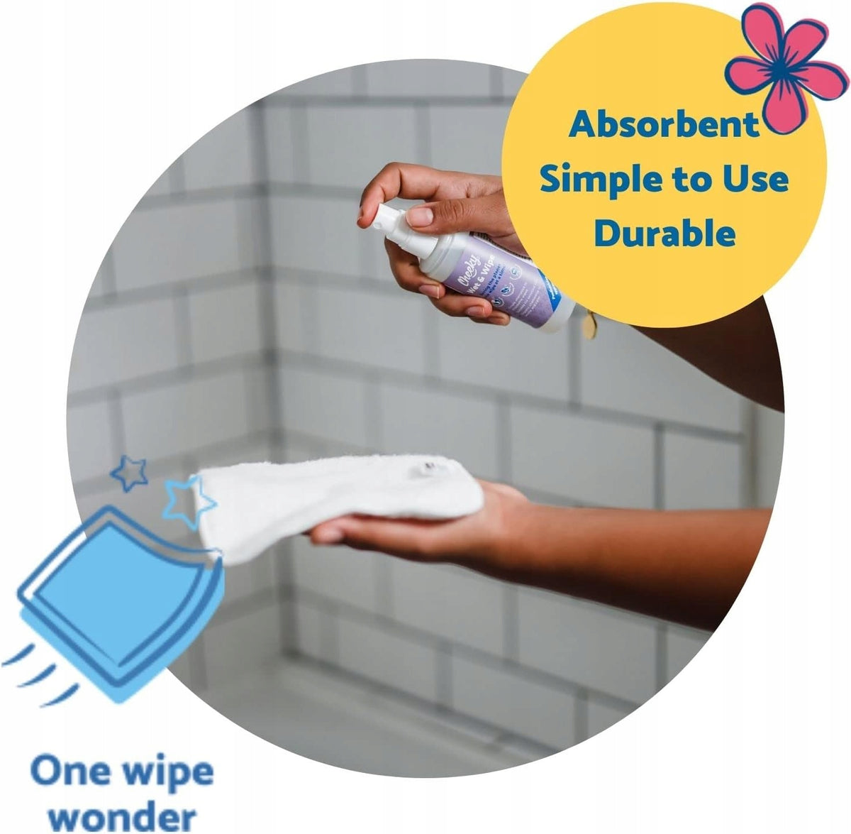 CHEEKY bamboe luiers 15 cm x 15 cm x 22 stuks