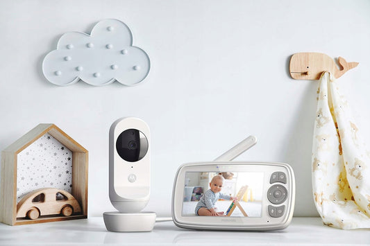 MOTOROLA Ease34 niania elektroniczna 4,3" FHSS, biała kamera i monitor do pokoju dziecka