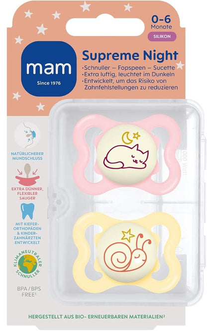 MAM SUPREME sutter i silikone 0-6 mdr.
