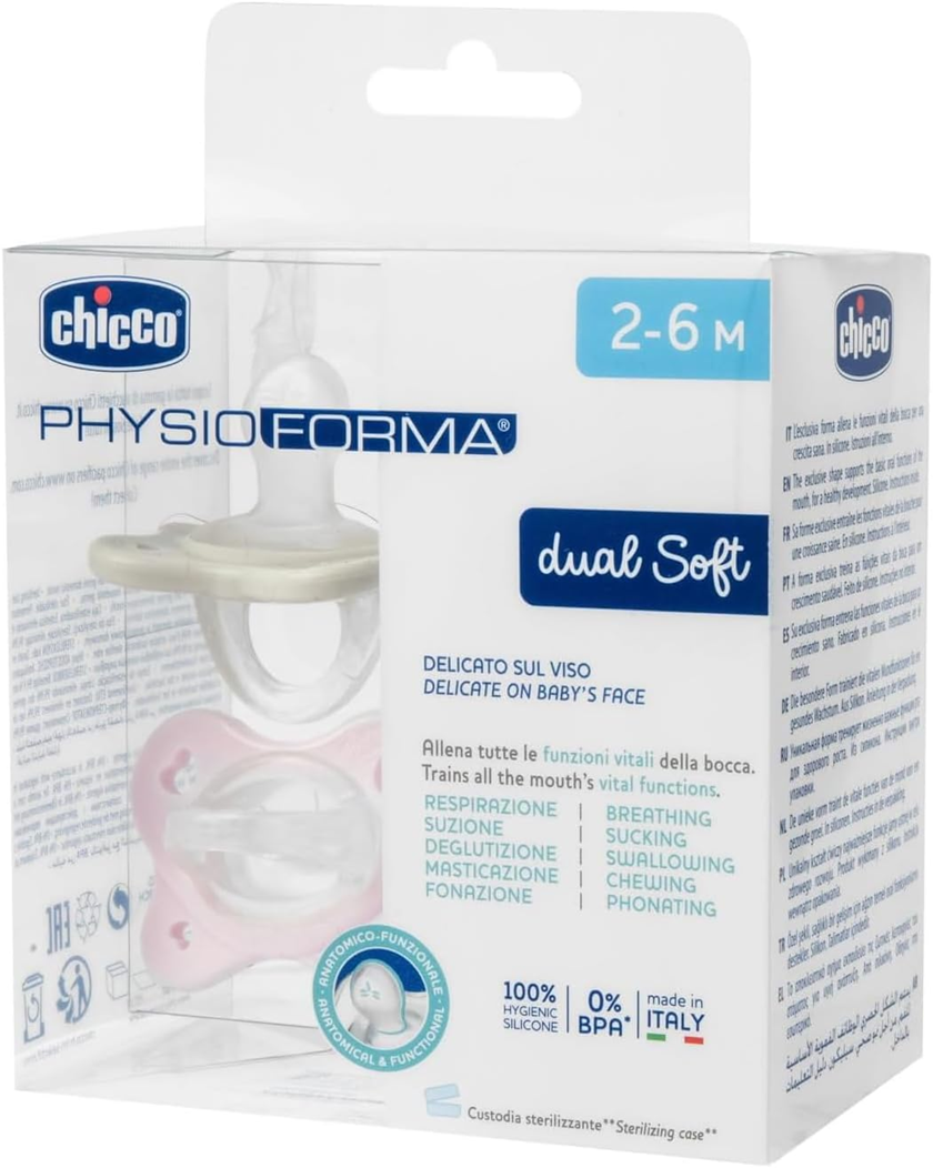 CHICCO PhysioForma DUAL SOFT cumi, 2 db, 2–6 hónap