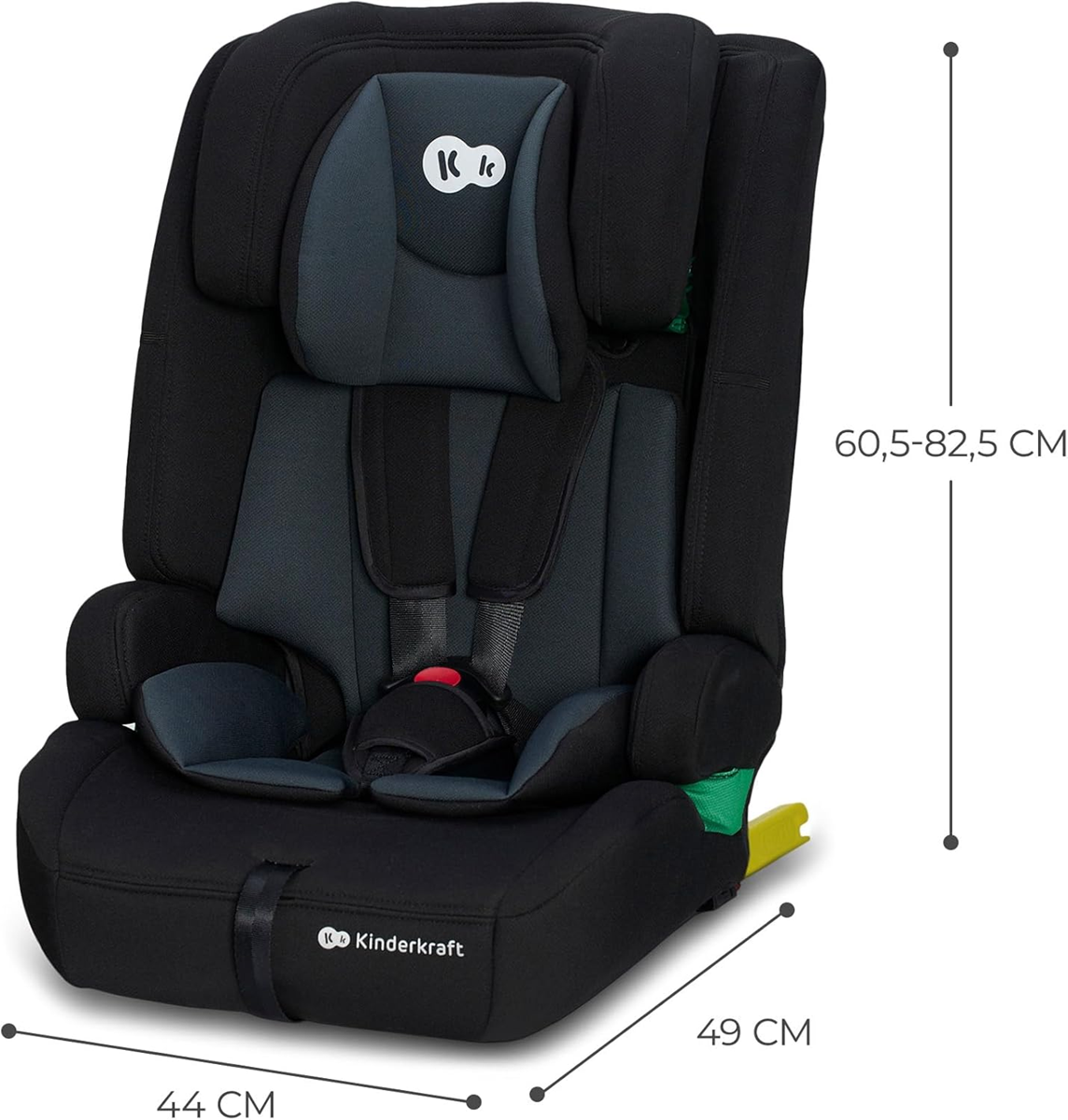 KINDERKRAFT SAFETY FIX 2 i-Size autostol 9-36kg gr 1/2/3 ISOFIX