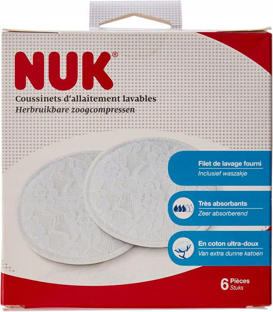 NUK WKŁADKI laktacyjne wielorazowe 6szt