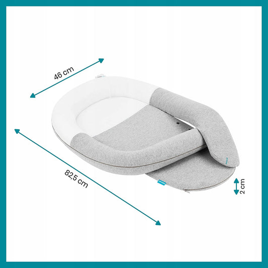 BABYMOOV Babynest kokon poduszka rozgrzewająca z wymiarami 82,5 x 46 cm, ergonomiczny kokon dla niemowląt