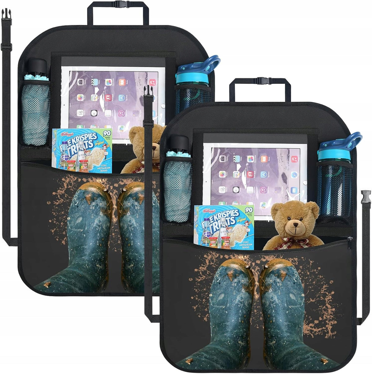 URAQT organiseur de siège de voiture protège-siège 46x62 cm lot de 2