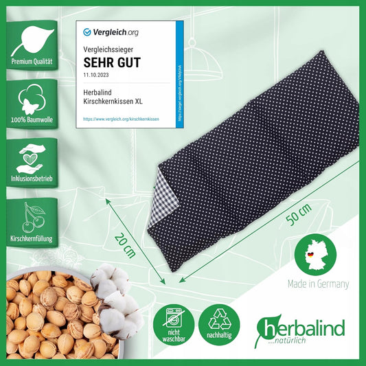 HERBALIND termofor z pestkami wiśni XL 900g 50x20cm