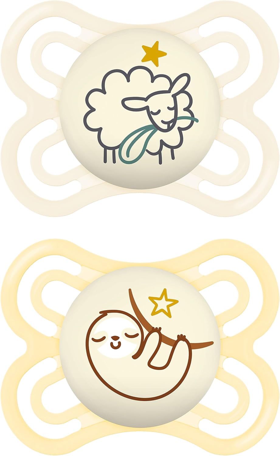 2 pacifiers included Age: 0-6 months