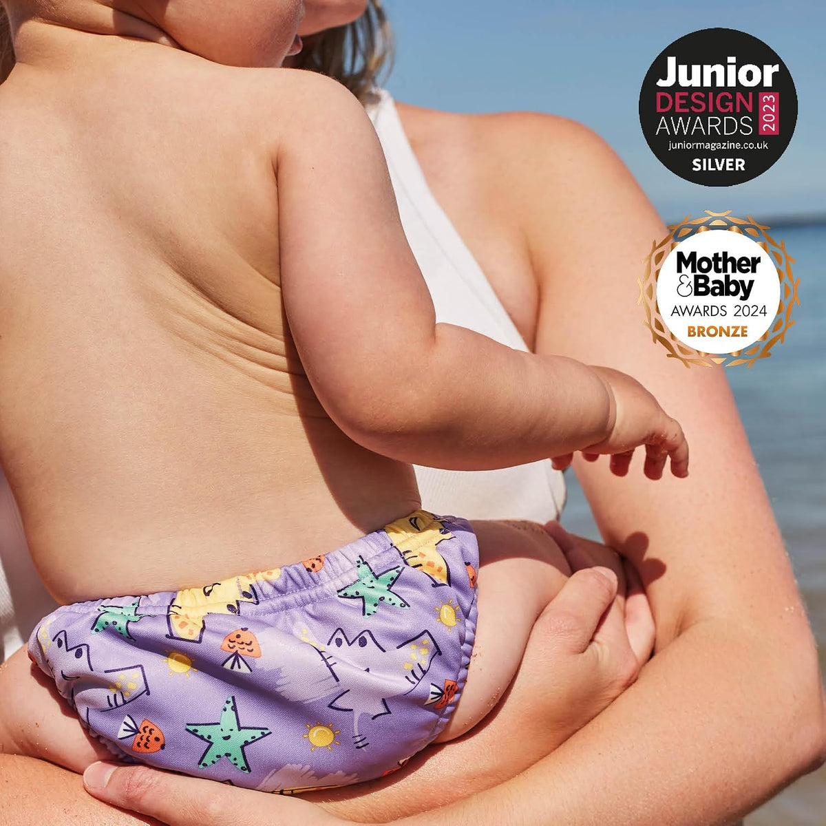 Bambino Mio pieluszka do pływania 2-3 lata, wielorazowa, lekka i szybkoschnąca, na plażę i basen
