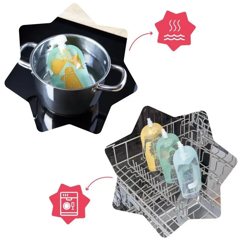 BADABULLE zakjes tubes voor puree mousses 15 stuks