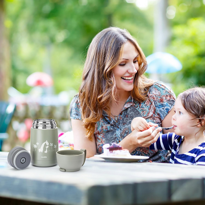 NUVITA 4475 rozsdamentes acél ételhordó termosz 620 ml 0+ ZSIRÁFOK