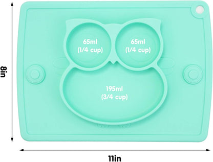 ASSIETTE en silicone BUMKINS avec set de table et couverts