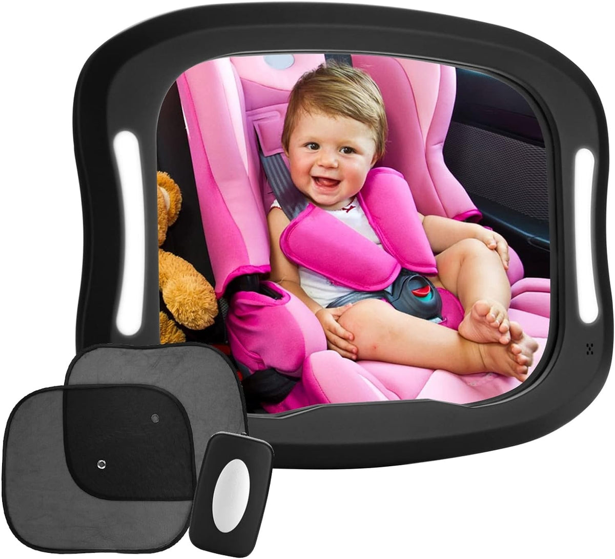 FITNATE baby-kijkspiegel LAMP + afstandsbediening en 2 parasols