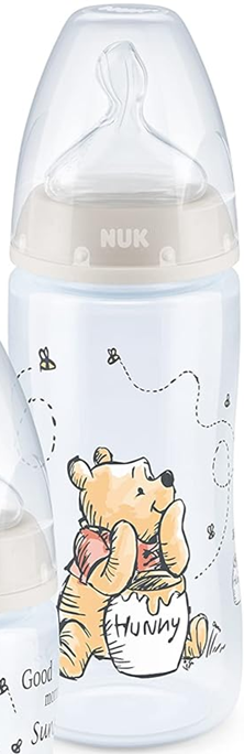 NUK First Choice+ Γουίνι το Αρκουδάκι μπιμπερό 300 ml 6–18 μηνών θηλή M