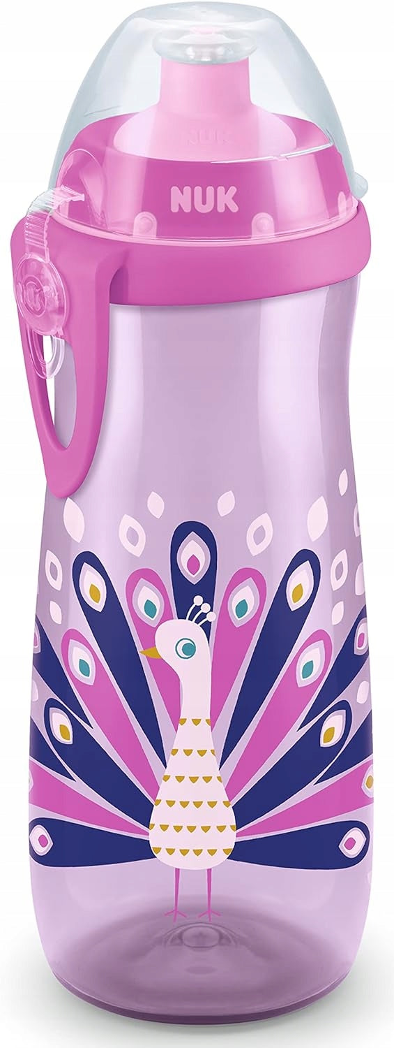 NUK Sports Cup STICLĂ 24 m+ tetină push-pull 450 ml EFECT CAMELEON