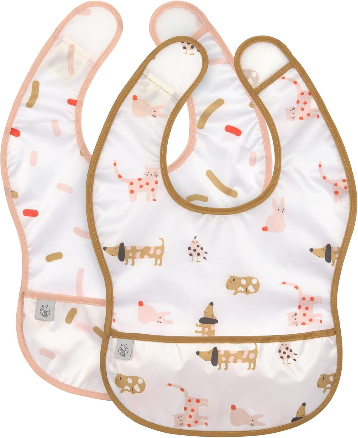 LASSIG 2-pack velcro fastening bib