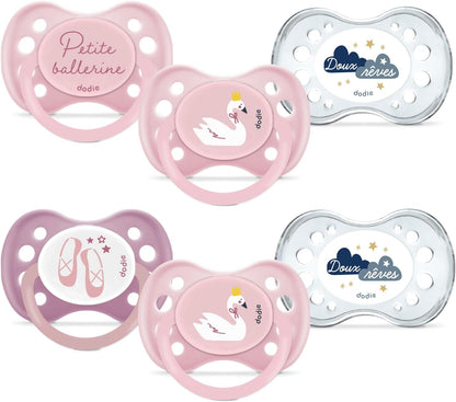 DODIE Essential chupeta calmante de silicone x6 6m+ DAY&NIGHT
