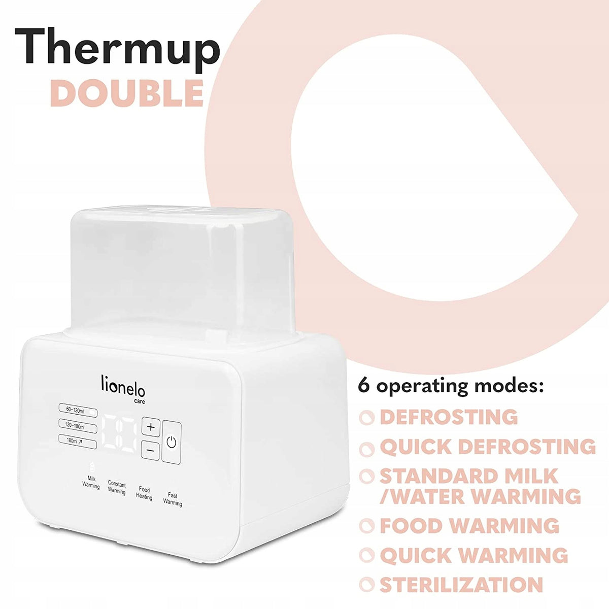 LIONELO THERMUP DOUBLE bottle and sippy cup warmer