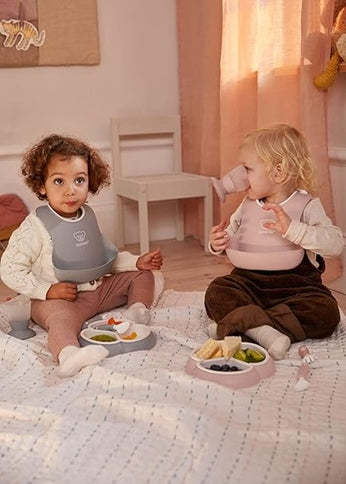 BABYBJORN silikonehagesmæk med lomme x2