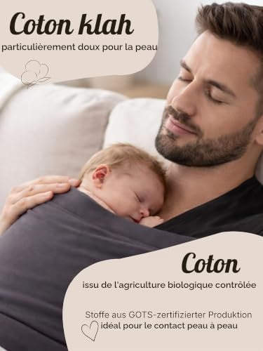 HOPPEDIZ Baby Bonding Top til kængurupleje antracit M
