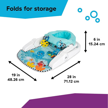 Baby Einstein Sea of Support siedzisko 2w1 z wyjmowaną półką 4m+ składa się do przechowywania, 71x48x15 cm