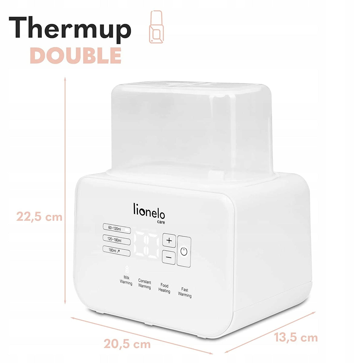LIONELO THERMUP DOUBLE bottle and sippy cup warmer