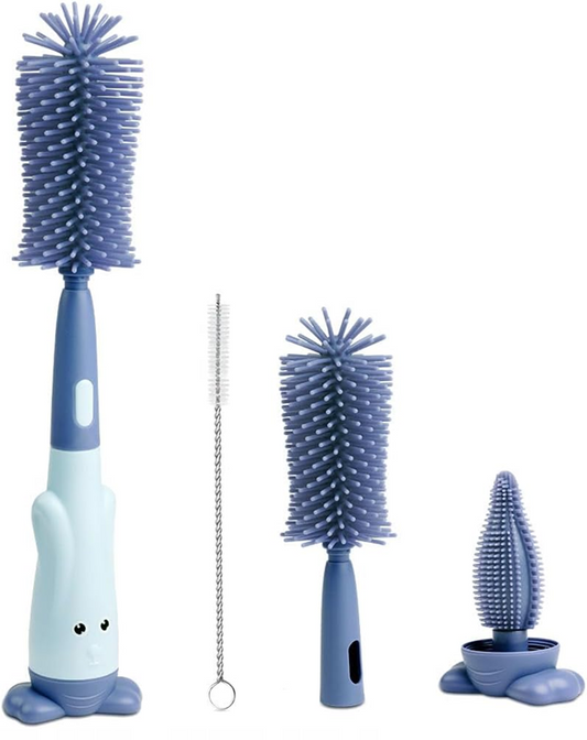 VICLOON 3w1 silikonowe szczotki do czyszczenia butelek smoczków słomek 28cm